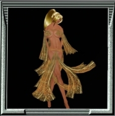 gold dance silks