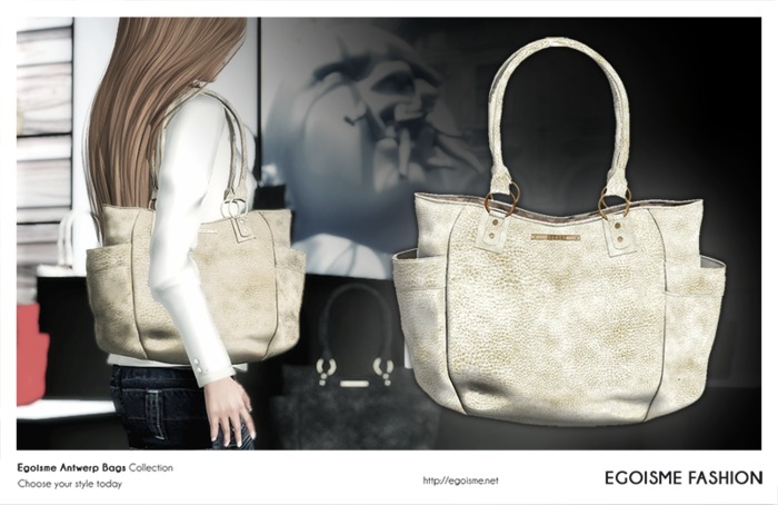 Egoisme - ANTWERP BAG - White Leather Gold