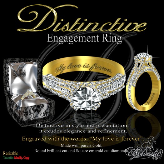 Distinctive - Engagement Ring - Gold - GB