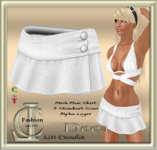 .:LC:. Deea - Mesh Mini SKirt - white [boxed]