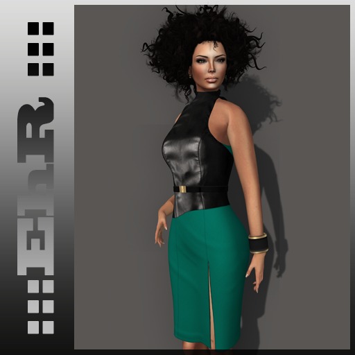::: EhR :::_ Dress_ Black Collection (turquoise)