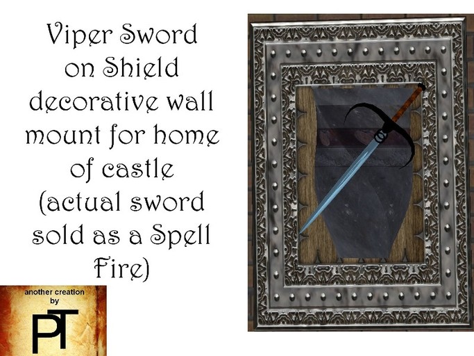 Melee Viper Sword on Shield mount box