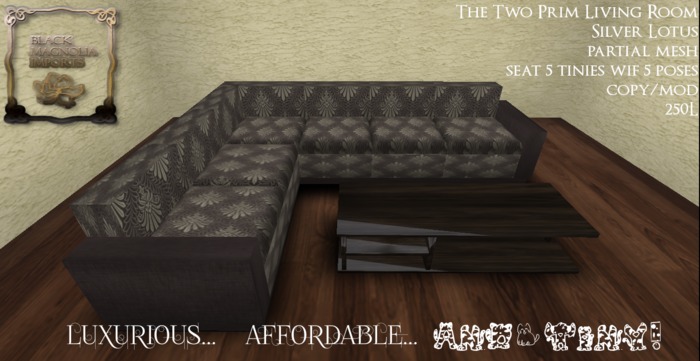 **BMI** Two Prim Living Room-Silver Lotus- Boxed