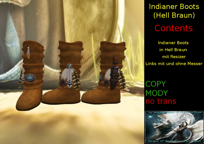 Indianer Boots (Hell Braun)