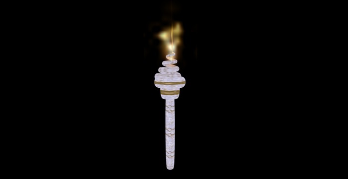 Atlantis torch pink and gold marble animated flame