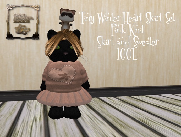 **BMI** Tiny Winter Heart Skirt Set PINK BOXED