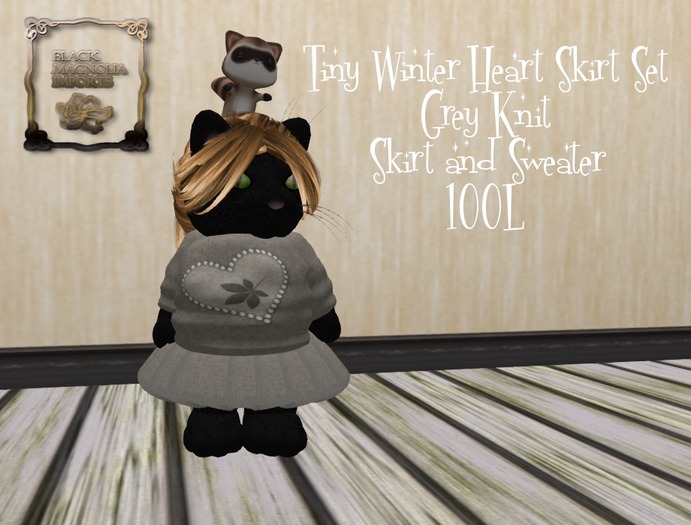 **BMI** Tiny Winter Heart Skirt Set GREY BOXED