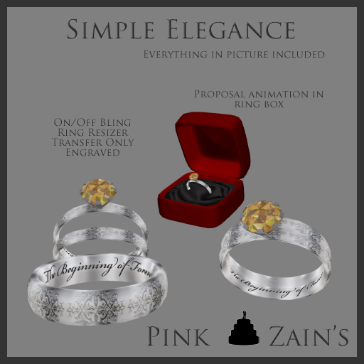 Simple Elegance Wedding Set - Platinum/Topaz [Boxed]