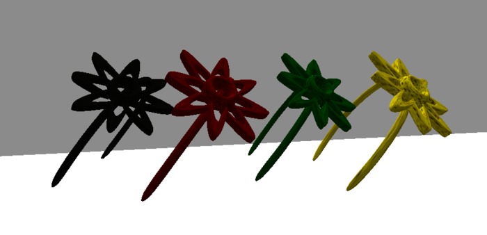 Hairband - Coloured Flower - thin band