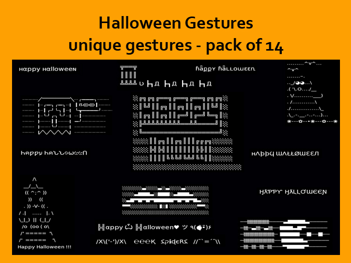 Happy Halloween Gestures - pack of 14 unique gestures!