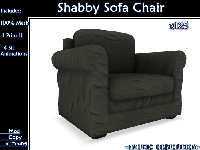 =KD= Patched Leather Sofa Chair [Boxed]