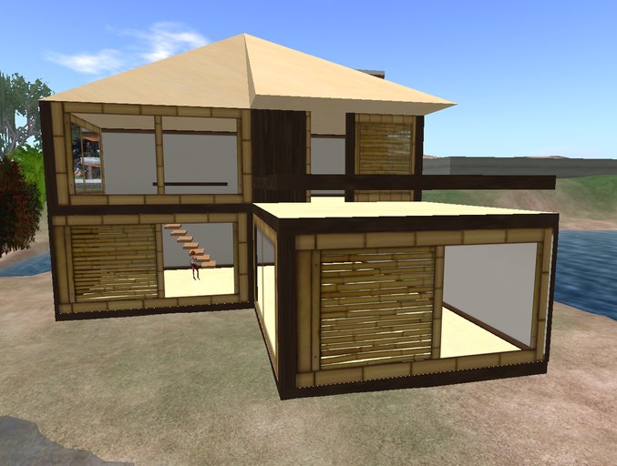 house x1024 37 prims bamboo windows
