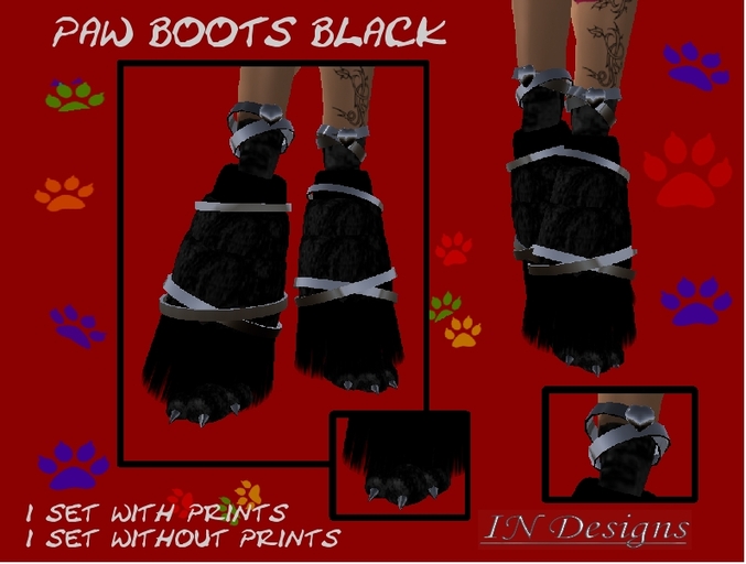 :IN Designs: Paw Boots Black