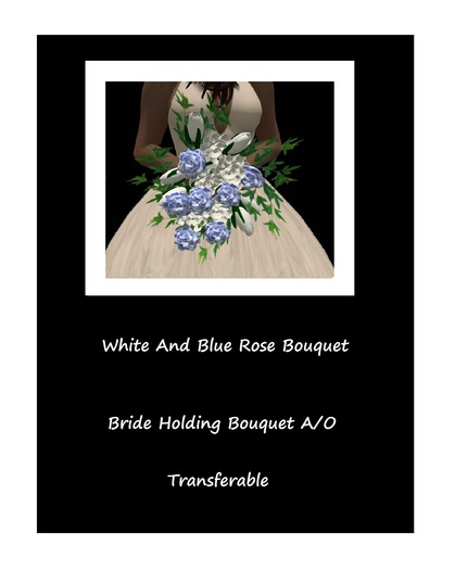 White And Blue Primrose Bouquet *CHB*