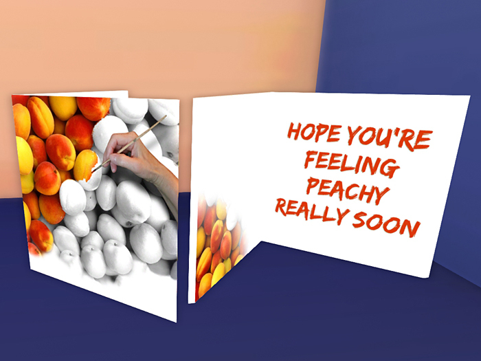 Get Well Soon card - Customizable Get Well Soon Card (Peachy)