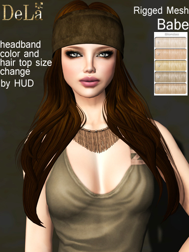 =DeLa*= Mesh Hair "Marinel" Orange Browns
