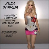 White Kitty Skirt and Corset boxed