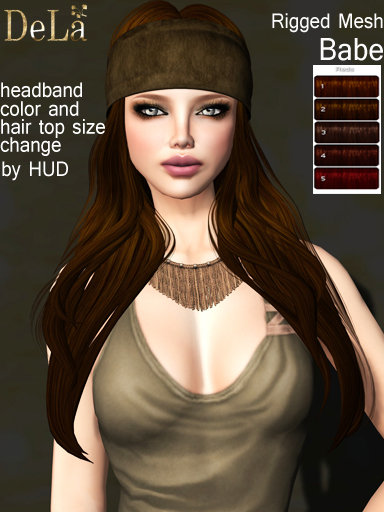=DeLa*= Mesh Hair "Babe" Reds