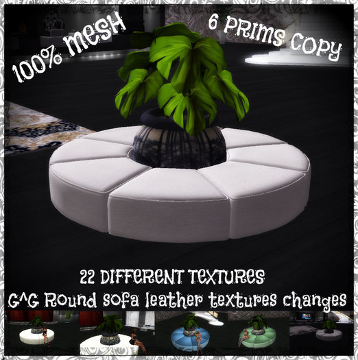G^G mesh round sofa leather textures changes