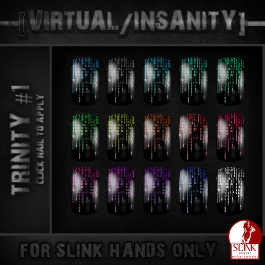 [VIRTUAL/INSANITY] Slink Hands Fingernails Applier - SHADES #1