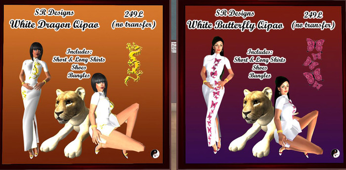 WHITE DRAGON/WHITE BUTTERFLY QIPAO - 2018