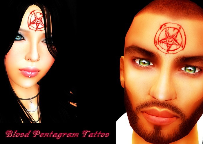 Blood Pentagram Tattoo