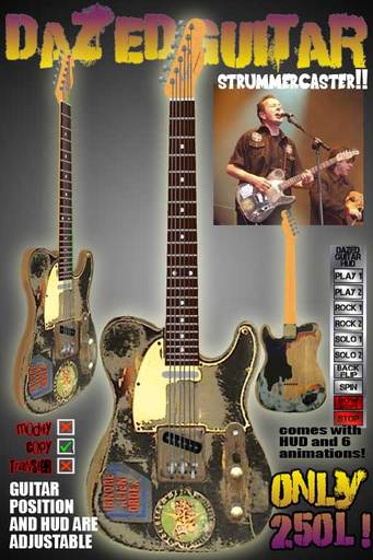 Dazed Strummercaster Guitar + HUD for punk rockers!