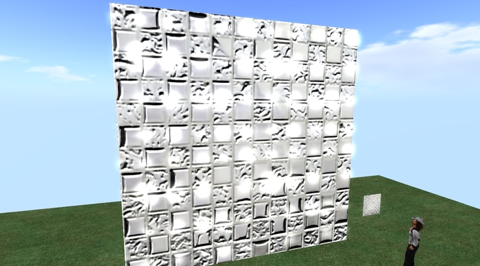 Straight Glass and Wood Wall Room Divider 3 Prim