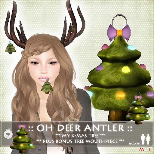 ::LEO-NT:: OH DEER ANTLERS [MY X-MAS TREE] & Bonus Mouthpiece