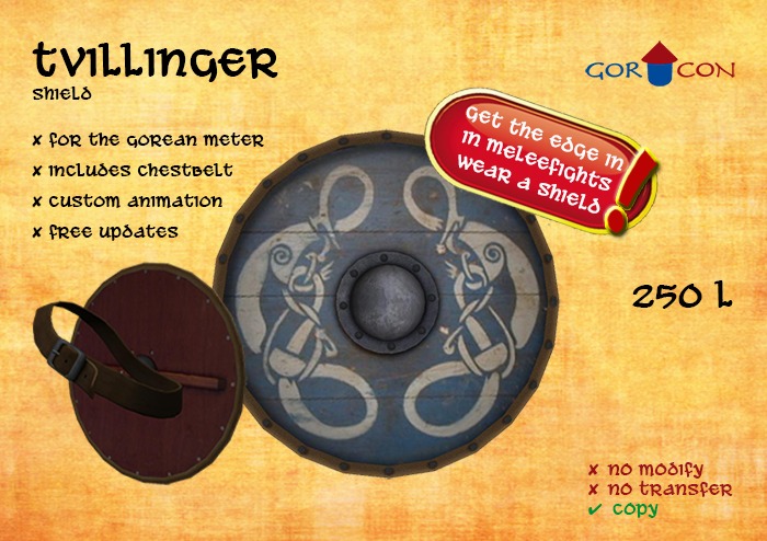 Tvillinger Shield - Medieval - Viking - Rustic - Torvaldsland