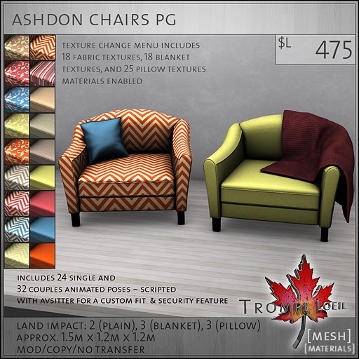 Trompe Loeil - Ashdon Chairs {A} [mesh]