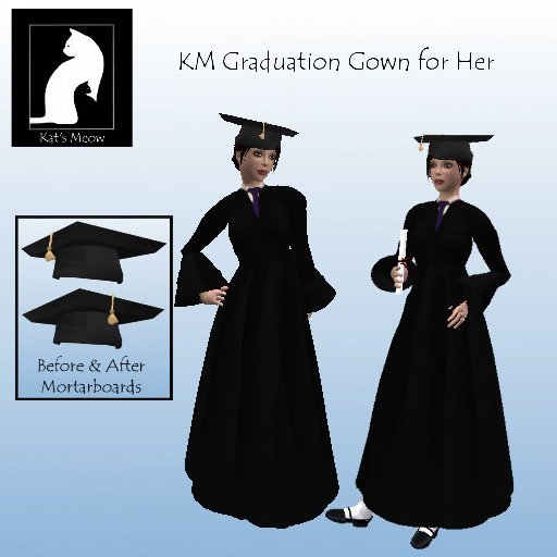 KM Graduation Gown for Her v3