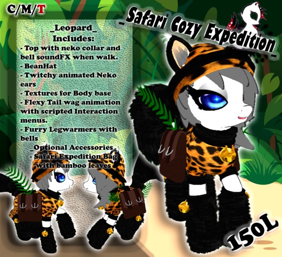 [3k].:Cozy Safari Leopard:.[Boxed]