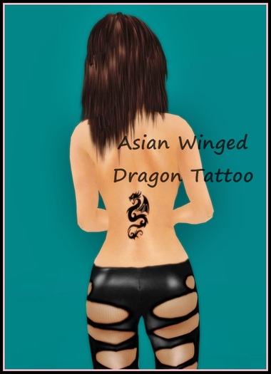 Asian Winged Dragon Tattoo