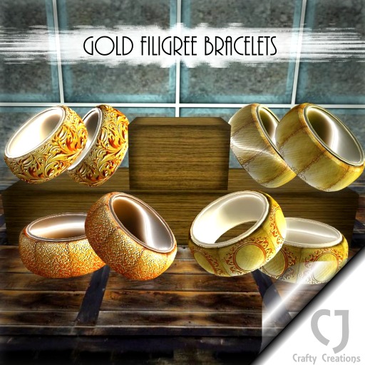 Gold Filigree Bracelets