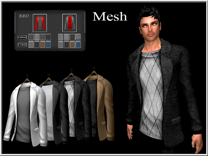 BBD Mesh  Male Blazer and Shirt