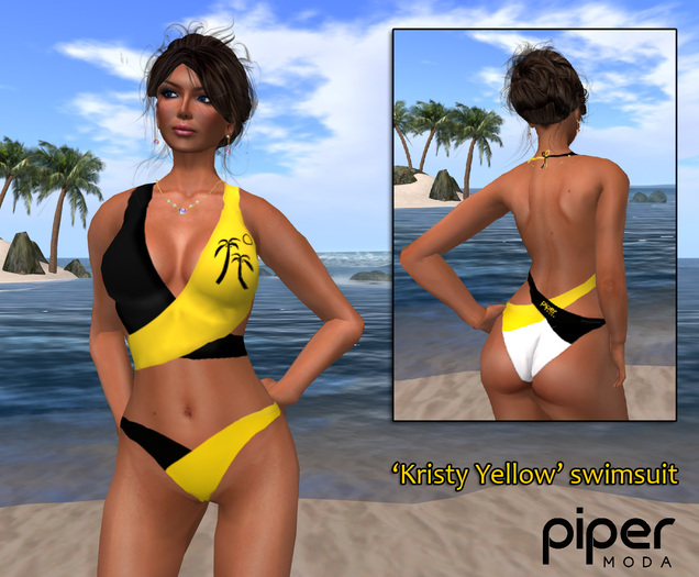 Piper Moda 'Kristy yellow' swimsuit