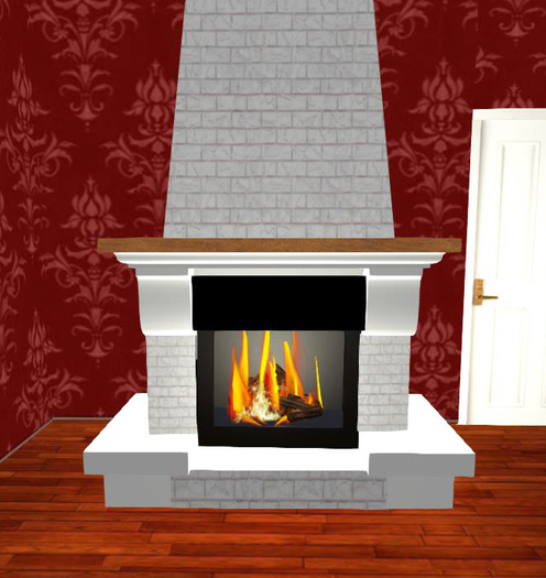 White Brick Fireplace