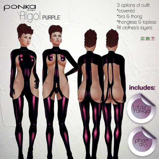 [Ponka Designs] Algol outfit PURPLE latex