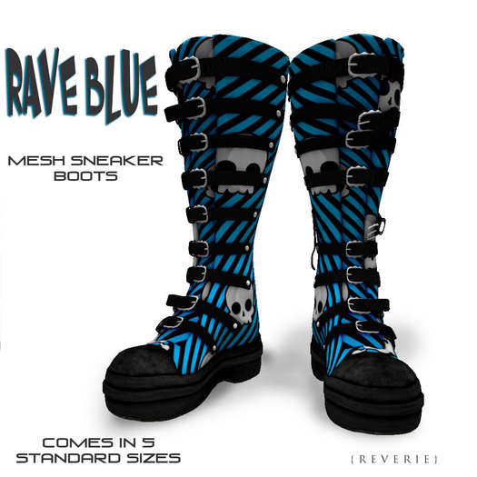 {REVERIE} Mesh Sneaker Boots - Rave Blue