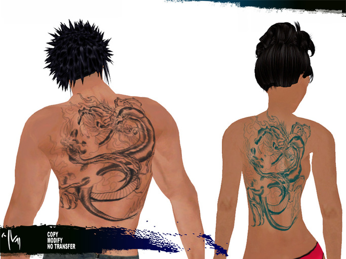AVM Tattoo: Tintable Back Tattoo - TCD1-37