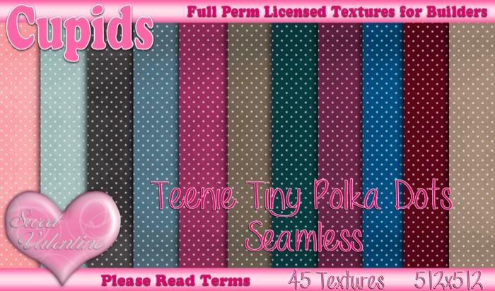 *Cupids Textures * 45 TEENIE TINY POLKADOTS