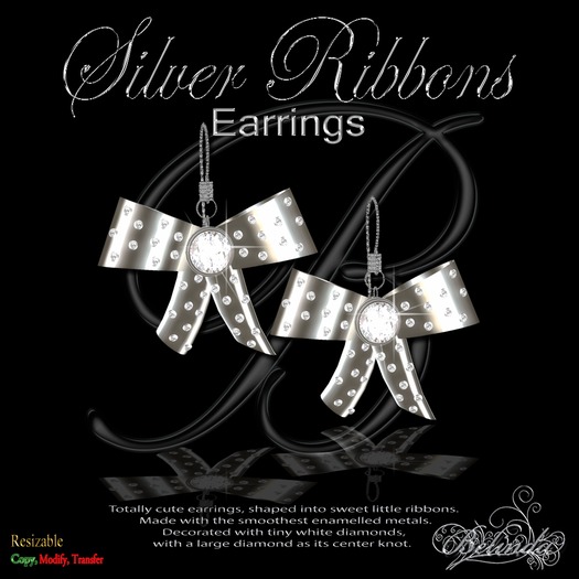 Silver Ribbons - Earrings - GB
