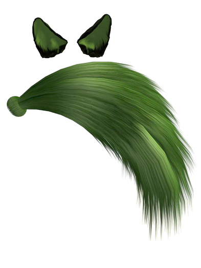 neko tail set - green