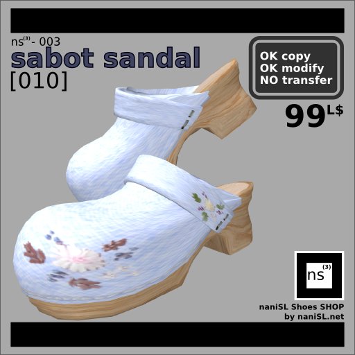 ns(3)-003 sabot sandal [010]