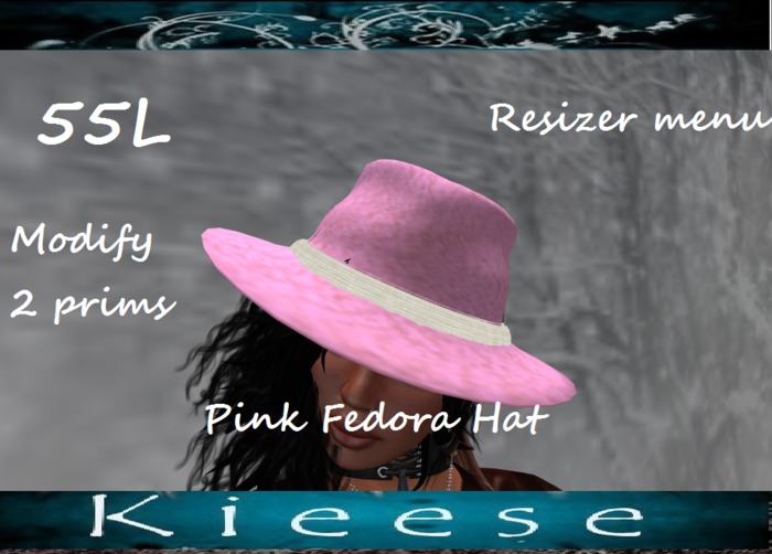 Pink & White Fedora