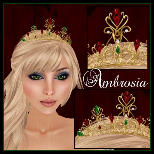 [K~*~S] Ambrosia - Tiara - Gold (Christmas)