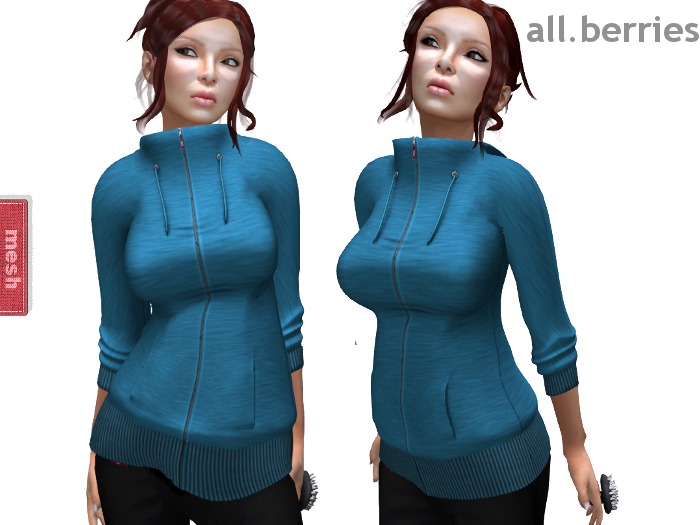 all.berries - long hoodie - blue BOX