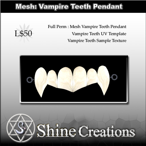 Mesh Vampire Teeth Pendant Pack