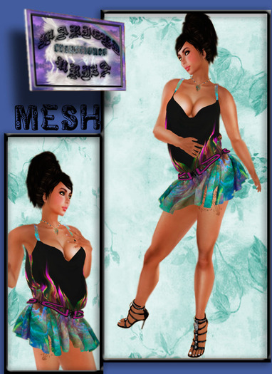 M.U SATIN DRESS BLUE**